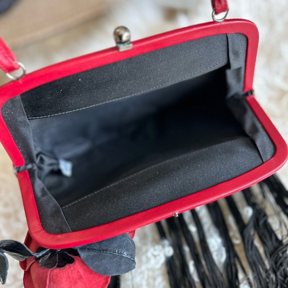 MOSCHINO EMBROIDERED PIANO FRINGE SHOULDER BAG - Picture 5 of 8